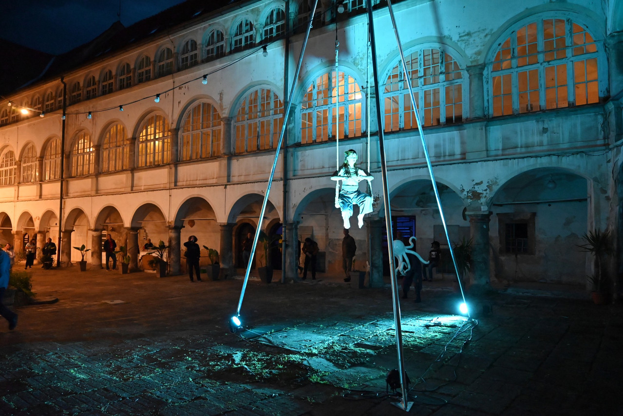 Theatre performance Natural Madness, Artificial Stupidity. Photo: Jakob Vogrinec © Museum of Madness Institute